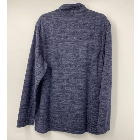 Zeroxposur Mens Soft Fleece Blue 1/4 Open Buttons Pullover Sweater Top NEW XL - Picture 2 of 6